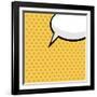 Pop Art Comic Speech Bubble-PiXXart-Framed Art Print