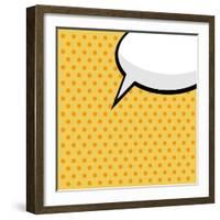 Pop Art Comic Speech Bubble-PiXXart-Framed Art Print