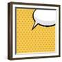 Pop Art Comic Speech Bubble-PiXXart-Framed Art Print