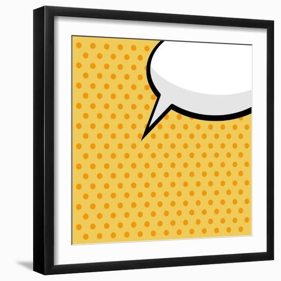 Pop Art Comic Speech Bubble-PiXXart-Framed Art Print