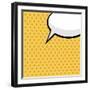 Pop Art Comic Speech Bubble-PiXXart-Framed Art Print