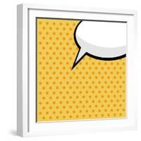 Pop Art Comic Speech Bubble-PiXXart-Framed Art Print