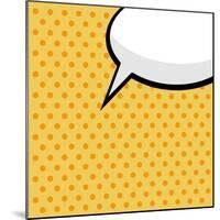 Pop Art Comic Speech Bubble-PiXXart-Mounted Art Print