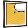 Pop Art Comic Speech Bubble-PiXXart-Framed Art Print