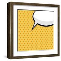 Pop Art Comic Speech Bubble-PiXXart-Framed Art Print