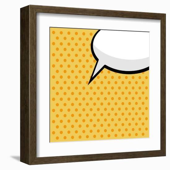 Pop Art Comic Speech Bubble-PiXXart-Framed Art Print