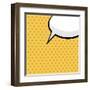 Pop Art Comic Speech Bubble-PiXXart-Framed Art Print