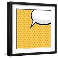 Pop Art Comic Speech Bubble-PiXXart-Framed Art Print