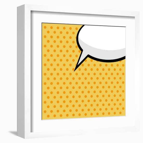 Pop Art Comic Speech Bubble-PiXXart-Framed Art Print