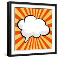 Pop Art Comic Speech Bubble-PiXXart-Framed Art Print