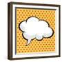 Pop Art Comic Speech Bubble-PiXXart-Framed Art Print