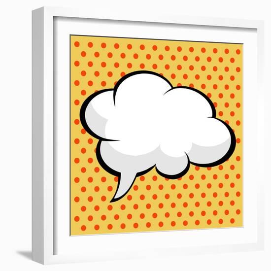 Pop Art Comic Speech Bubble-PiXXart-Framed Art Print