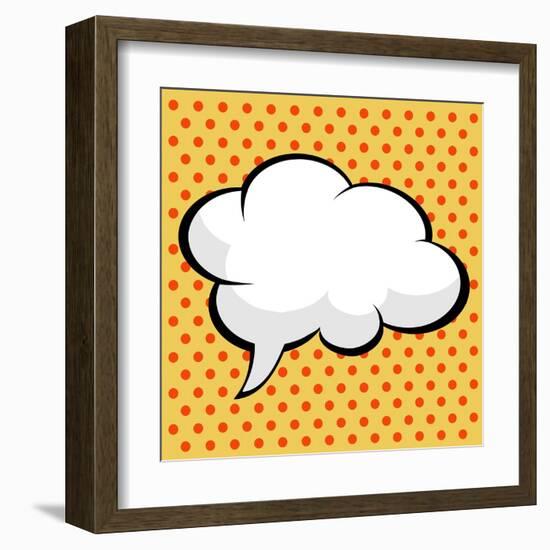 Pop Art Comic Speech Bubble-PiXXart-Framed Art Print