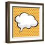 Pop Art Comic Speech Bubble-PiXXart-Framed Art Print