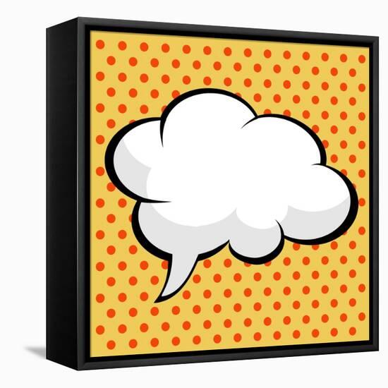 Pop Art Comic Speech Bubble-PiXXart-Framed Stretched Canvas