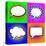 Pop Art Comic Speech Bubbles-PiXXart-Stretched Canvas