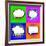 Pop Art Comic Speech Bubbles-PiXXart-Framed Art Print