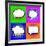 Pop Art Comic Speech Bubbles-PiXXart-Framed Art Print