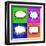 Pop Art Comic Speech Bubbles-PiXXart-Framed Art Print