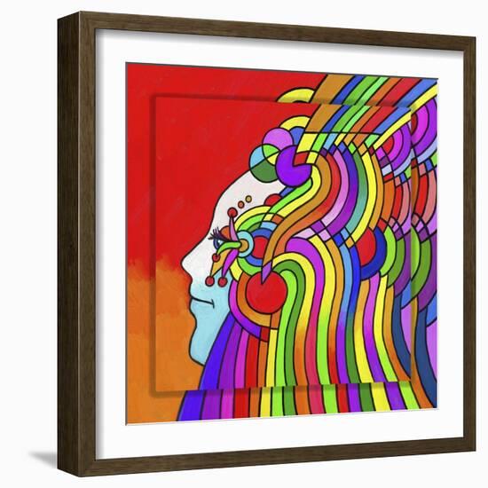 Pop-Art Cosmic Profile-Howie Green-Framed Giclee Print