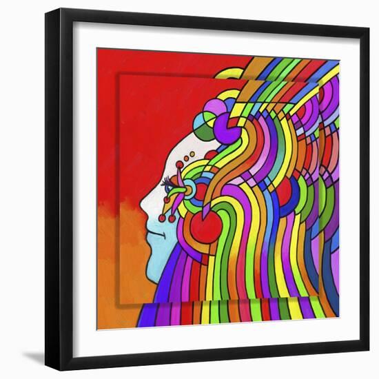 Pop-Art Cosmic Profile-Howie Green-Framed Giclee Print