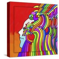 Pop-Art Cosmic Profile-Howie Green-Stretched Canvas