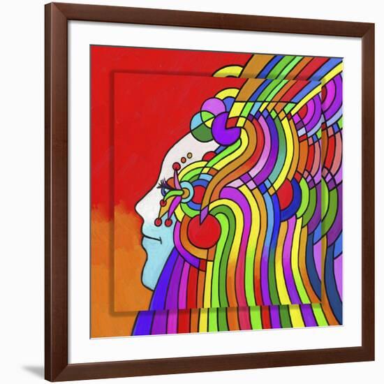 Pop-Art Cosmic Profile-Howie Green-Framed Giclee Print