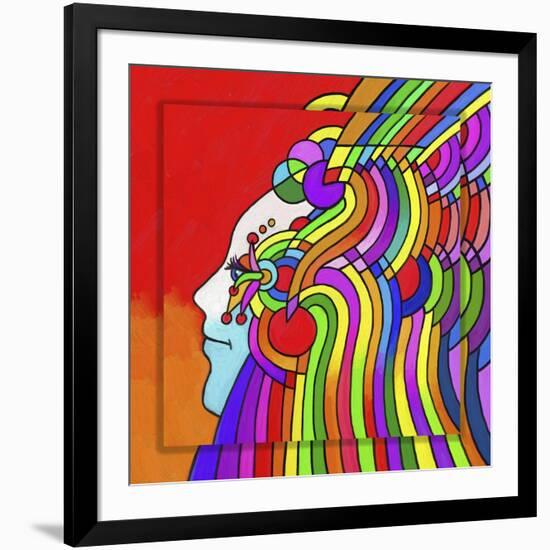 Pop-Art Cosmic Profile-Howie Green-Framed Giclee Print