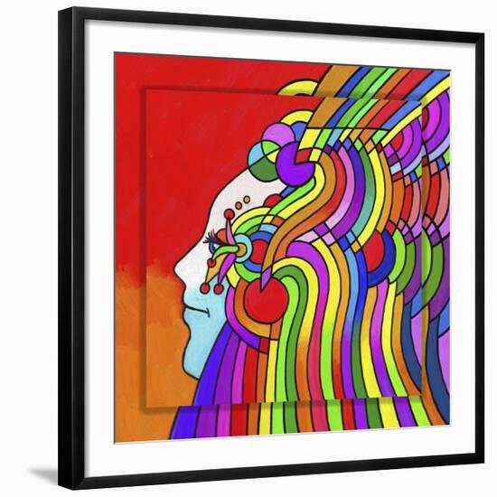 Pop-Art Cosmic Profile-Howie Green-Framed Giclee Print