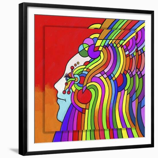 Pop-Art Cosmic Profile-Howie Green-Framed Giclee Print