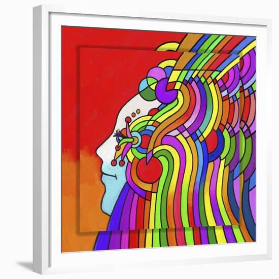 Pop-Art Cosmic Profile-Howie Green-Framed Giclee Print