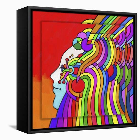 Pop-Art Cosmic Profile-Howie Green-Framed Stretched Canvas