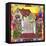 Pop Art Deco Cottage-Howie Green-Framed Stretched Canvas