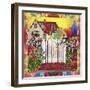 Pop Art Deco Cottage-Howie Green-Framed Giclee Print