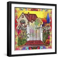 Pop Art Deco Cottage-Howie Green-Framed Giclee Print