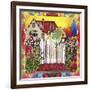 Pop Art Deco Cottage-Howie Green-Framed Giclee Print