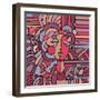 Pop Art Deco Face 116-Howie Green-Framed Giclee Print