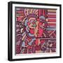 Pop Art Deco Face 116-Howie Green-Framed Giclee Print