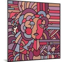 Pop Art Deco Face 116-Howie Green-Mounted Giclee Print