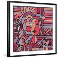 Pop Art Deco Face 116-Howie Green-Framed Giclee Print