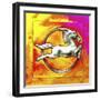 Pop-Art Deco Horse Circle-Howie Green-Framed Giclee Print