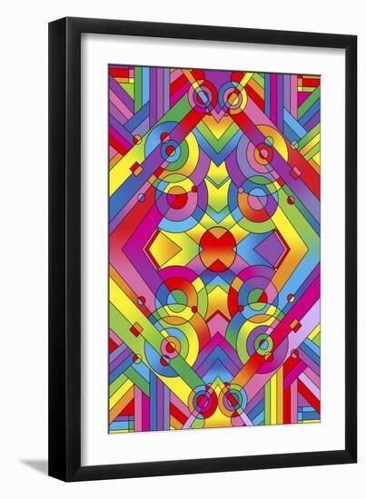 Pop Art Deco Panel 715-Howie Green-Framed Giclee Print