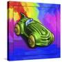 Pop-Art Deco Race Car Toy-Howie Green-Stretched Canvas