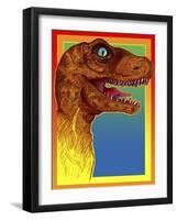 Pop Art Dinosaur 3-Howie Green-Framed Giclee Print