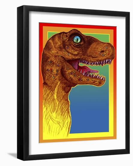 Pop Art Dinosaur 3-Howie Green-Framed Giclee Print