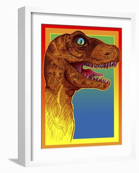 Pop Art Dinosaur 3-Howie Green-Framed Giclee Print