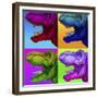 Pop Art Dinosaurs 1-Howie Green-Framed Giclee Print