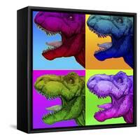 Pop Art Dinosaurs 1-Howie Green-Framed Stretched Canvas