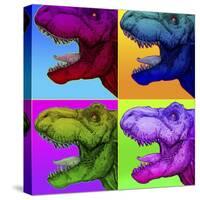 Pop Art Dinosaurs 1-Howie Green-Stretched Canvas