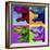 Pop Art Dinosaurs 1-Howie Green-Framed Giclee Print